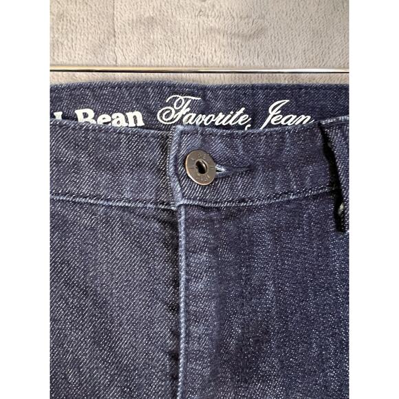 LL Bean Jeans Women's 10P Dark Blue Favorite Fit Mid-Rise Straight Leg Preppy - Picture 3 of 11